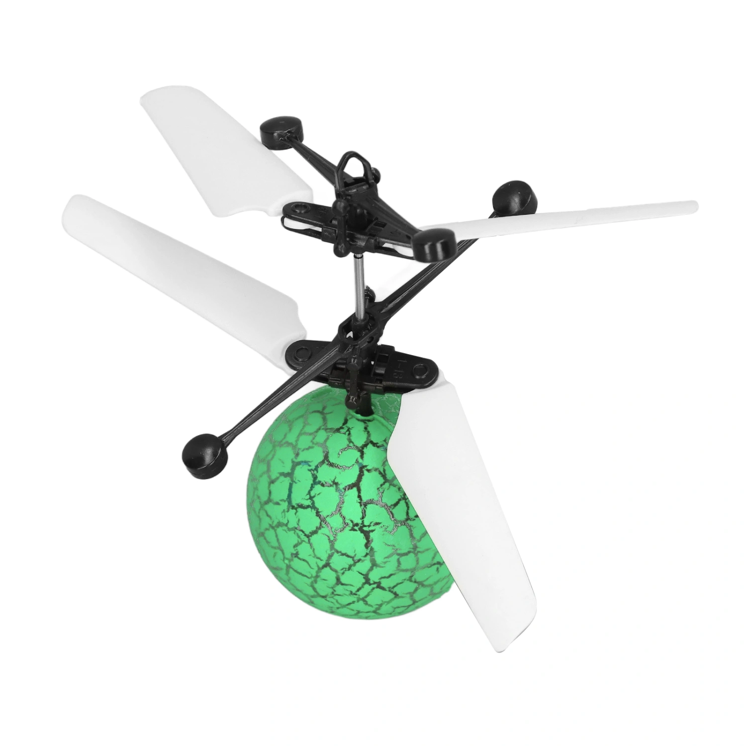 Flying Ball Toy Intelligent USB Charging Cool LED Light Tough Wind Blade Interactive Kids Flying Toy for Indoor Outdoor Green