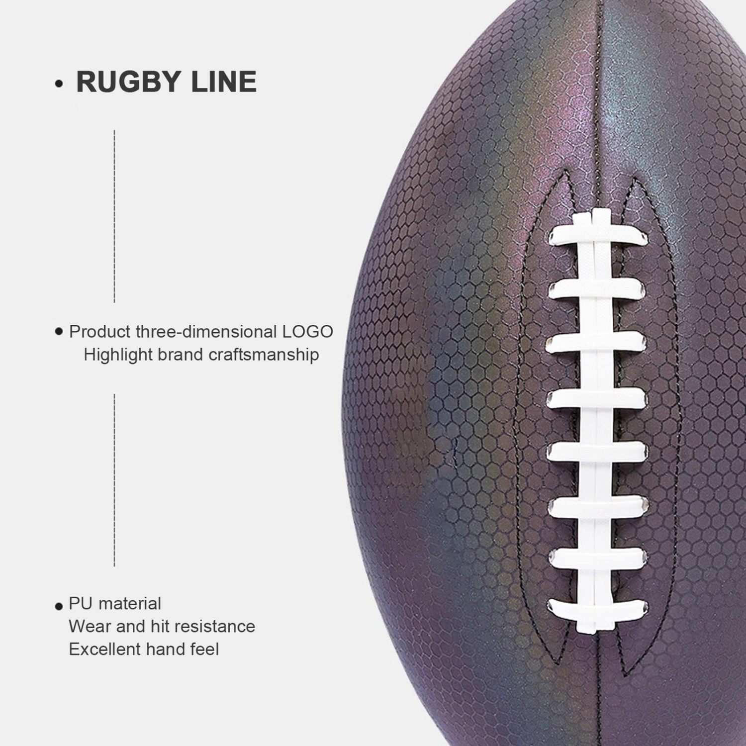 Luminous Fluorescent Reflective Football Pu American Standard Game Training Ball