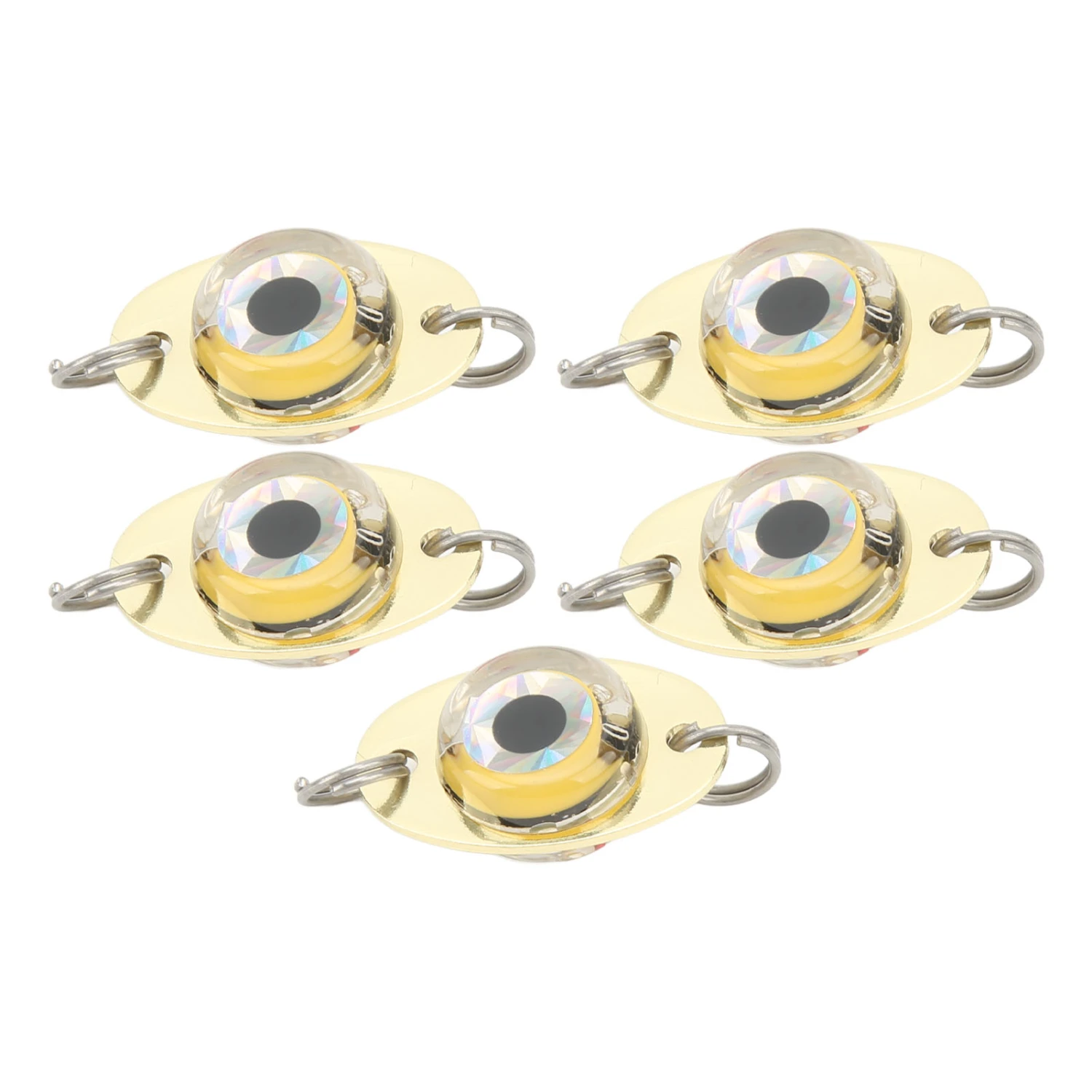 5Pcs Underwater Electronic Fishing Lure Lamp Corrosion Proof ABS LED Fishing Bait Light for Saltwater Green Lighting