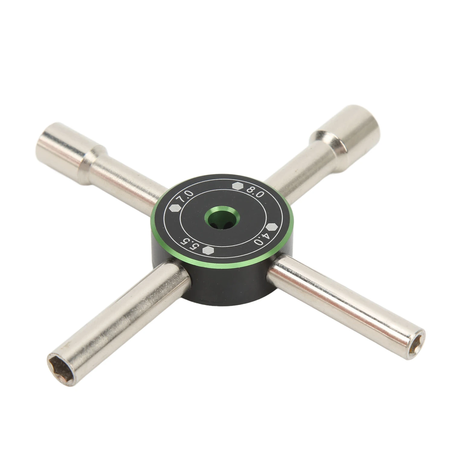 Cross Electric Control Cabinet Key 4 Way Universal Wrench Elevator Door Water Meter Valve RC Maintenance 4 5.5 7 8mm Green