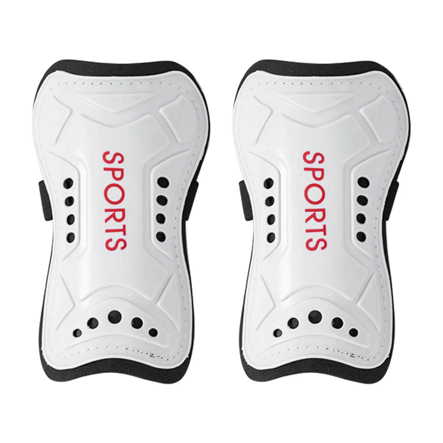 1 Pair Sports Soccer Shin Guards Shin Pads White Superlight For for Youth Adults Men Women S