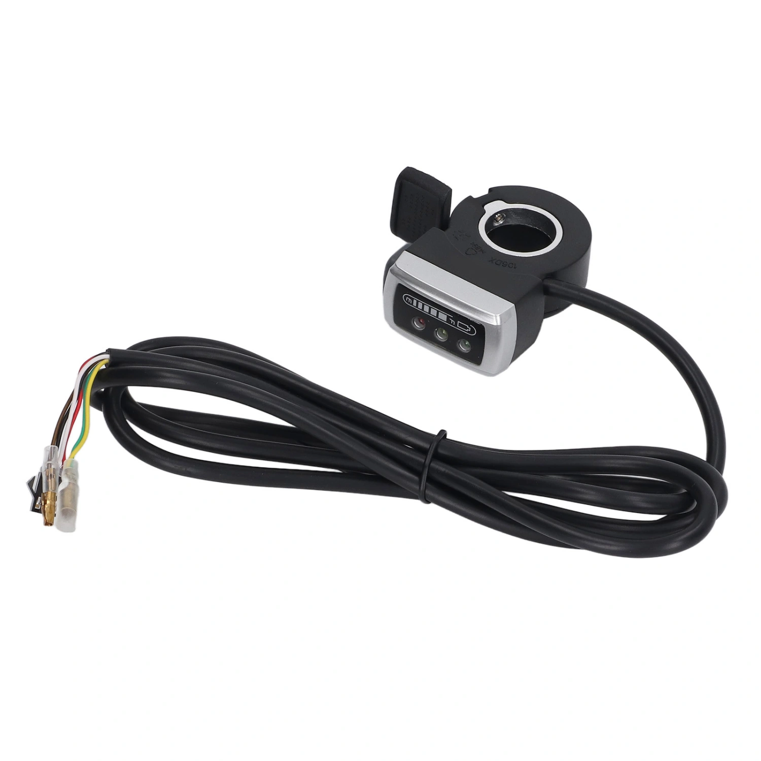 106DX Thumb Throttle for Electric Bike Scooter with Switch Battery Status Finger Throttle Accelerator Handle 48V
