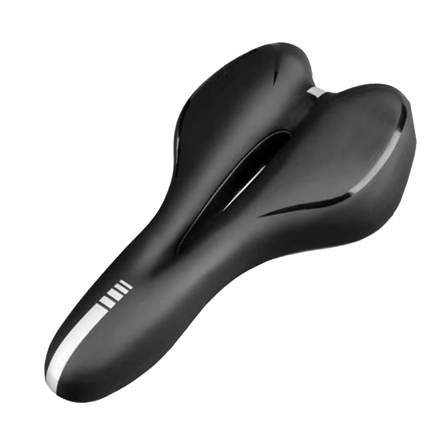 Mountain Bike Saddle Breathable Air Flow Hole Comfortable Riding Bike Cushion Black
