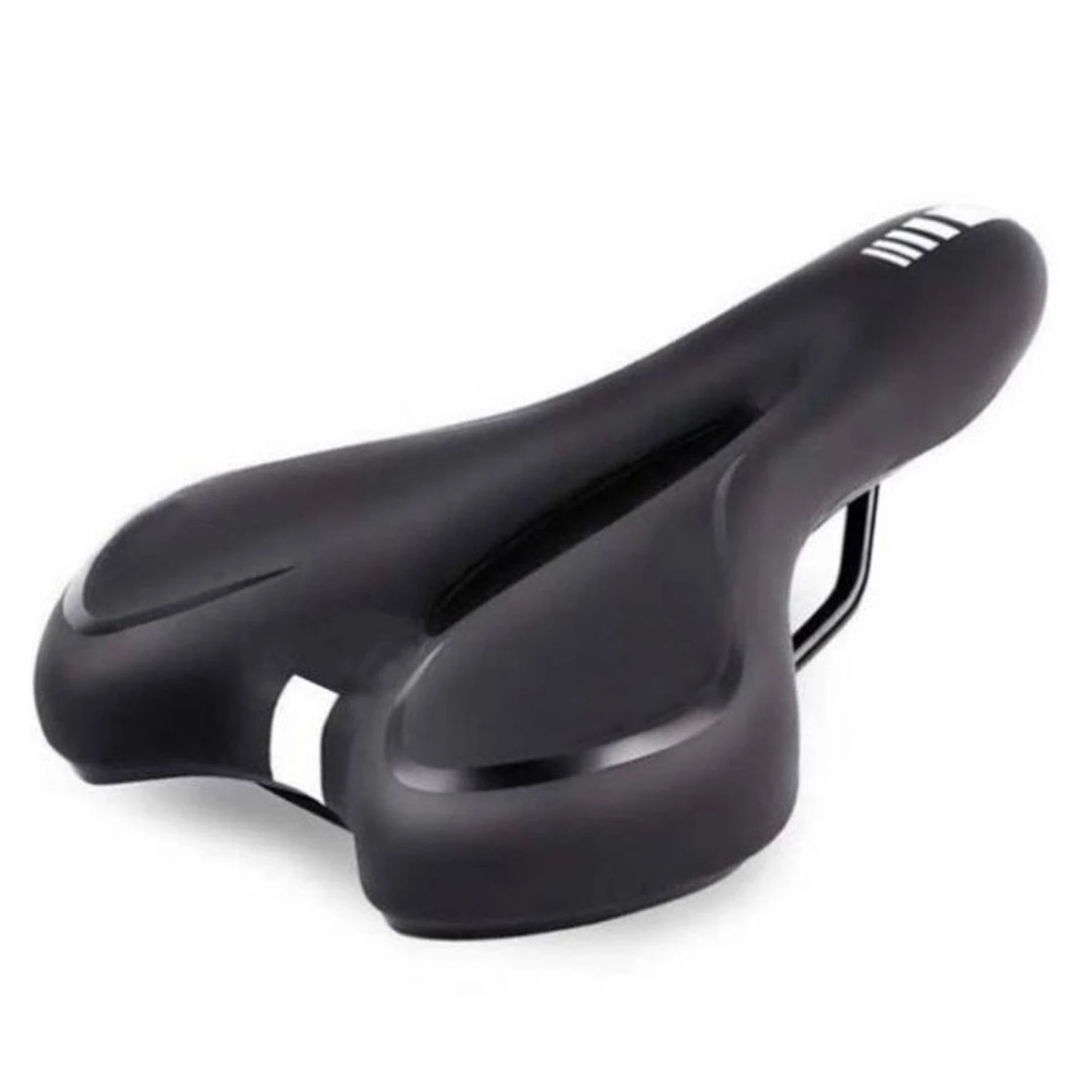 Mountain Bike Saddle Breathable Air Flow Hole Comfortable Riding Bike Cushion Black