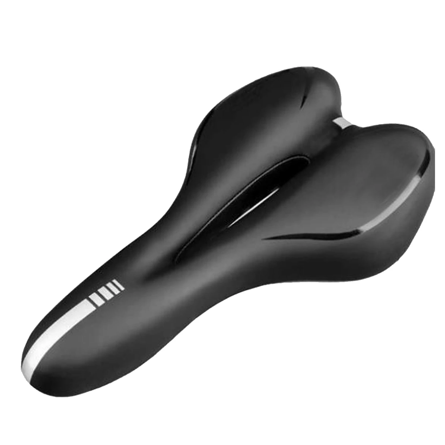 Mountain Bike Saddle Breathable Air Flow Hole Comfortable Riding Bike Cushion Black