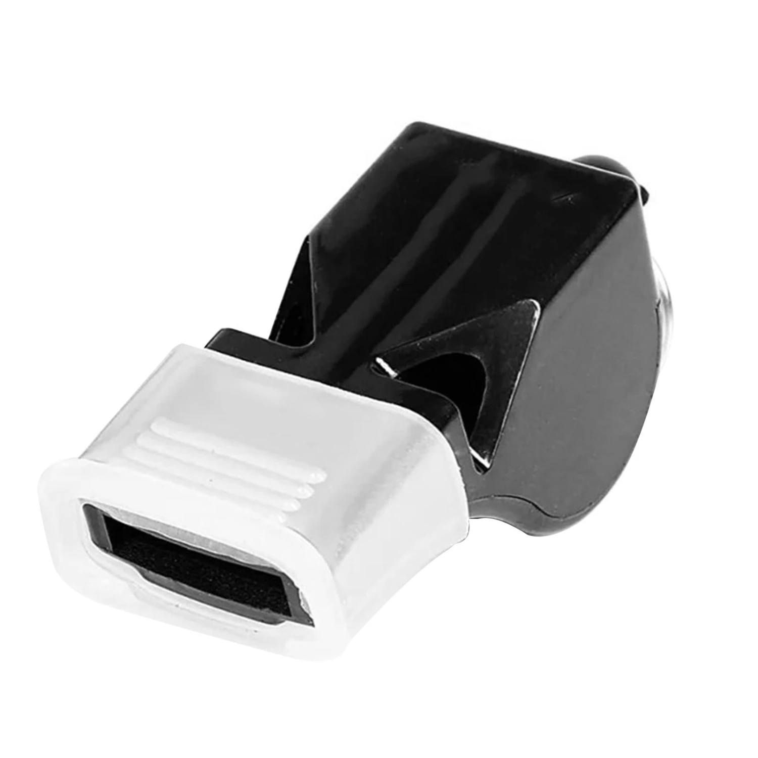 Professional Coach Whistle ABS with Toothguard and Lanyard Whistle Set for Football Cheerleading School Black