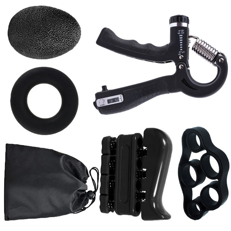 5Pcs Fingers Strength Trainer Wrist Forearm Strengthener Gym Fitness Count Hand Grip Strength Trainer Set