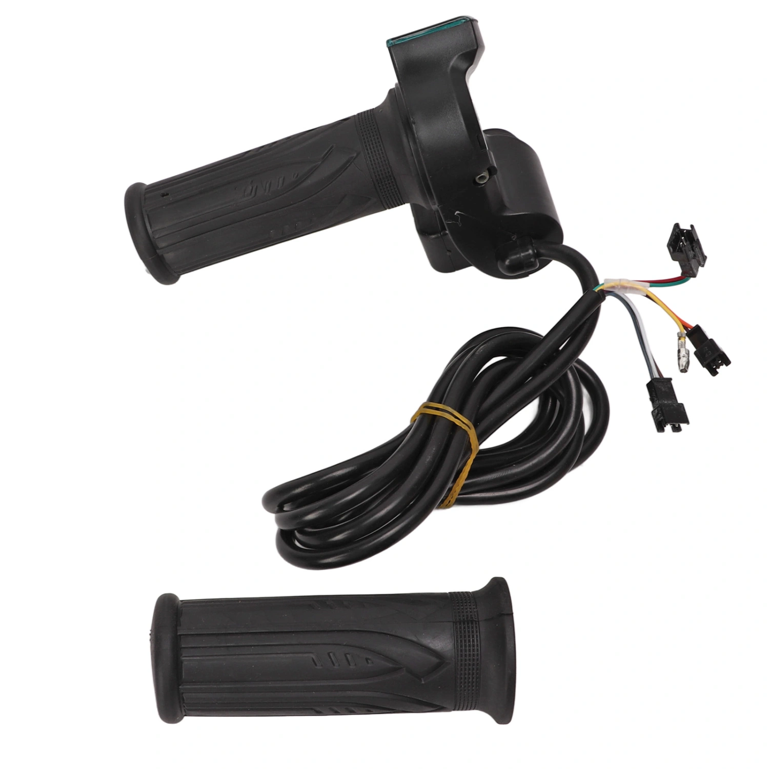 1Pair Handlebar Throttle Twist Grip Twist Throttle Accelerator Handle Grip with Red Font Display for Electric Bike Accessories