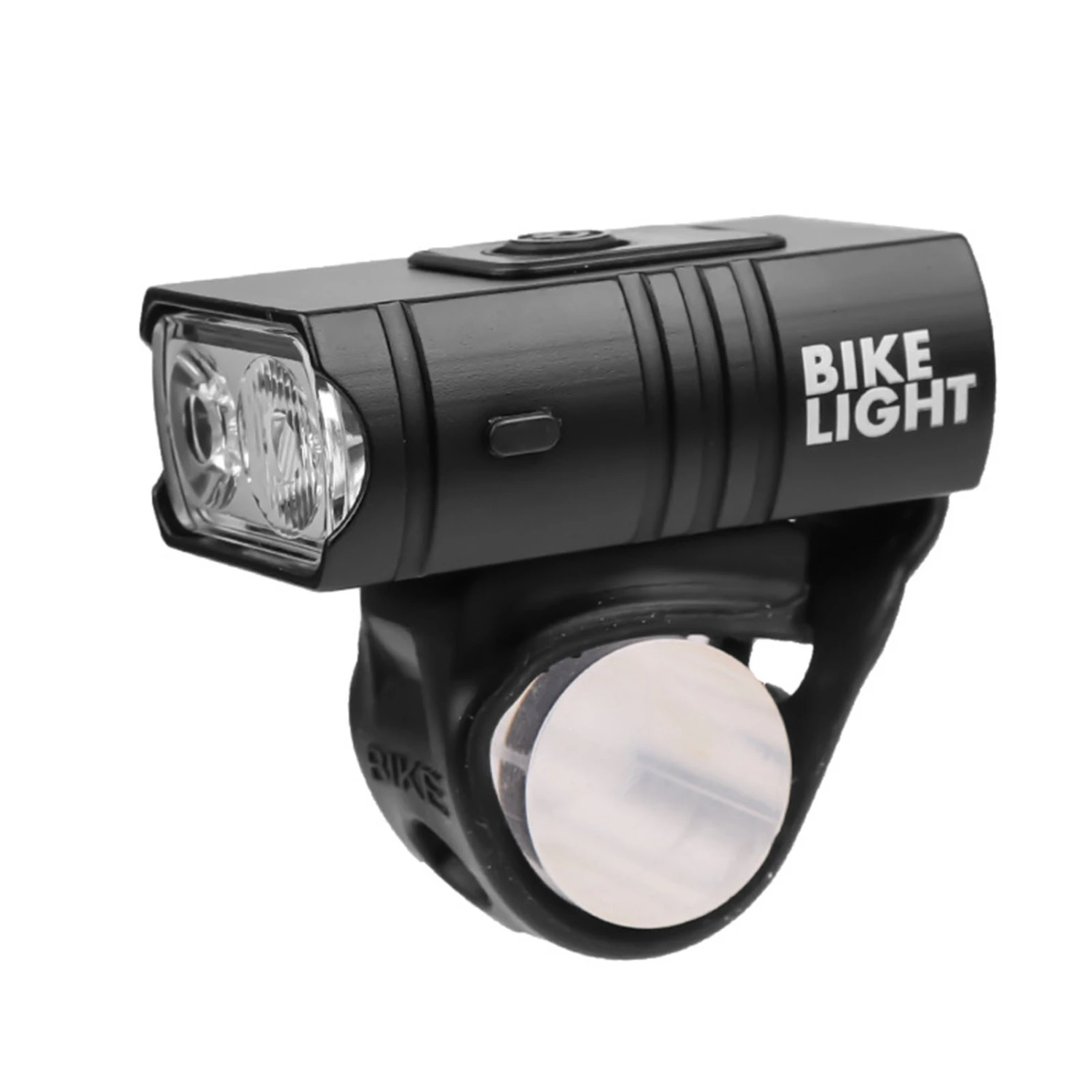 USB Rechargeable Bike Light Set with Power Display 6 Lighting Modes Waterproof Bike Headlight Taillight for Cycling Black