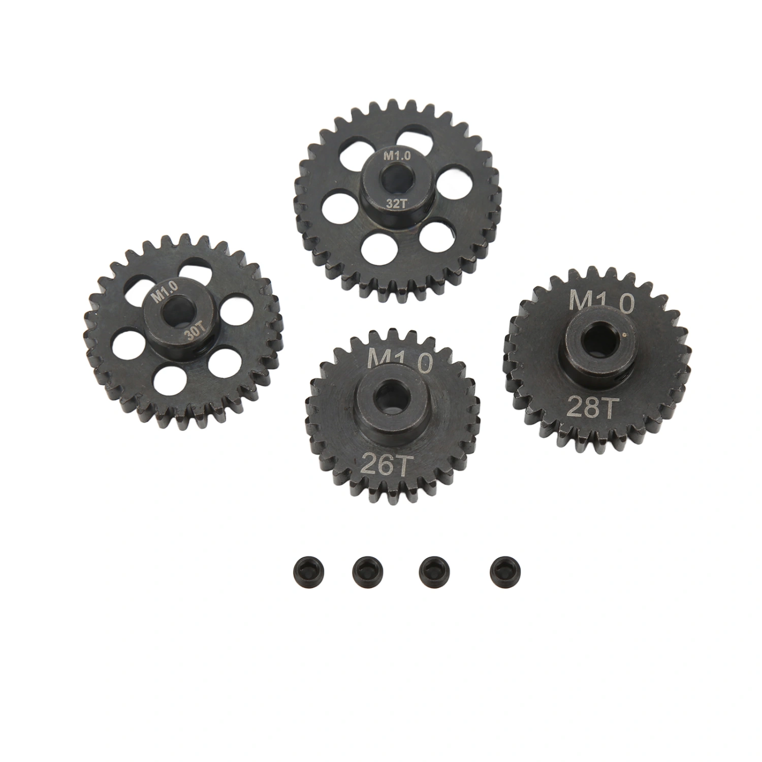 RC Motor Gear 26T 28T 30T 32T 25DP M1 5mm Metal RC Motor Pinion Set for 1/8 RC Cars