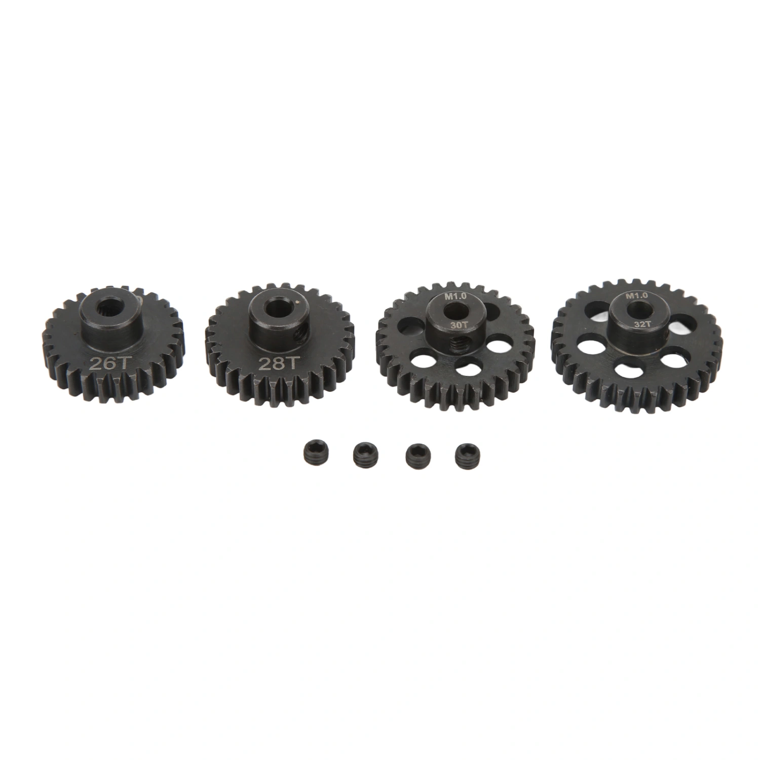 RC Motor Gear 26T 28T 30T 32T 25DP M1 5mm Metal RC Motor Pinion Set for 1/8 RC Cars