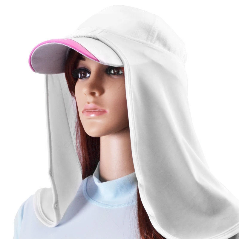 Polyester Cooling Head Cover Breathable Sun UV Protection Neck Cover for Outdoor Sports White