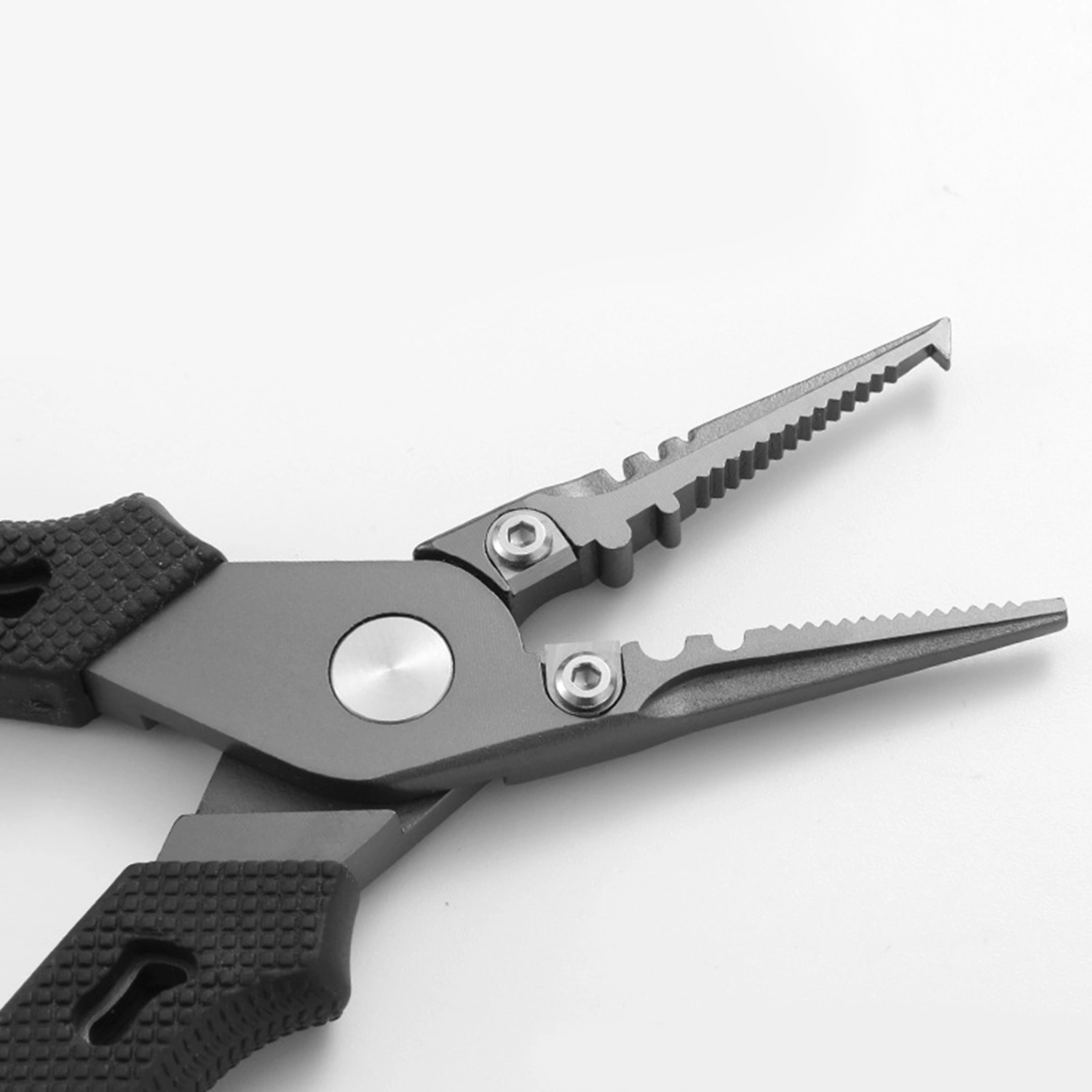 Fishing Plier Stainless Steel Japanese Type Portable Multifunction Fishing Plier with Oxford Cloth Bag for Outdoor Black