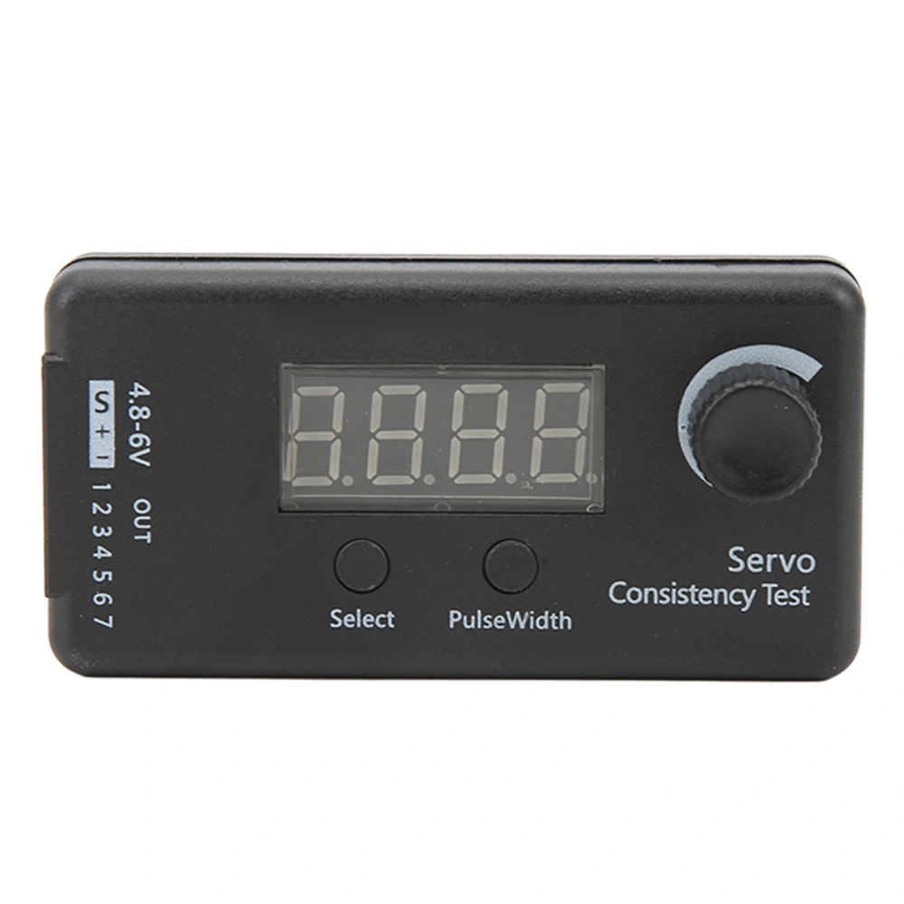 Digital Servo Tester 3 Modes High Accuracy Black Plastic Servo Consistency Tester for RC Helicopter DC 4.8-6V