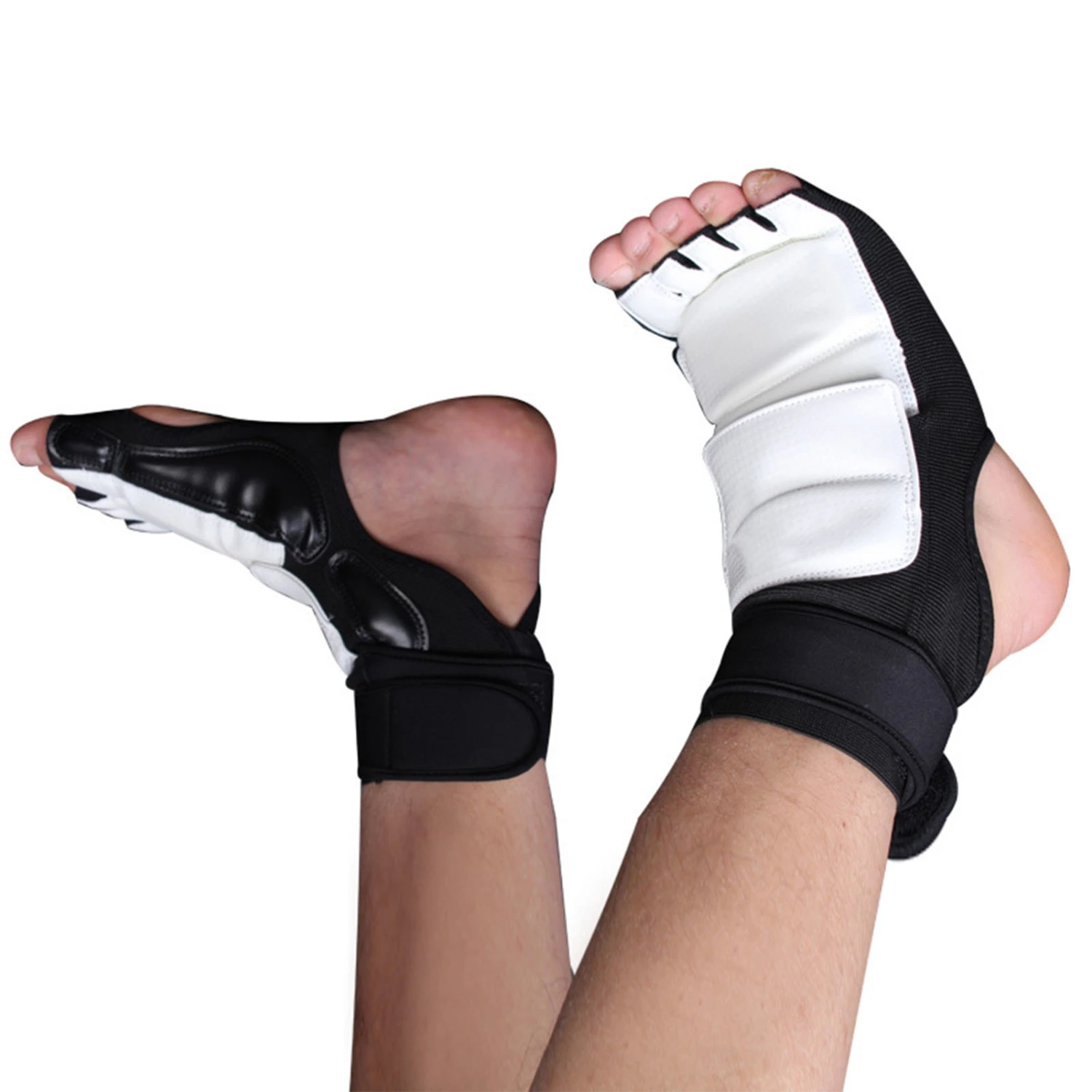 Taekwondo Foot Protector Double Fixation Elastic Cloth Surrounding Design Comfortable Taekwondo Foot Gear for Kids Foot Protector XL