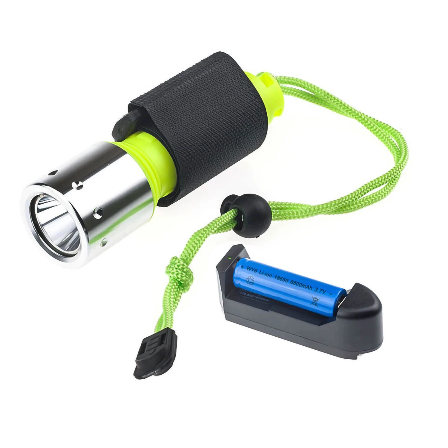 Underwater Flashlight LED Aluminum Alloy Glare Magnetron Diving Flashlight for Outdoor Diving Flashlight