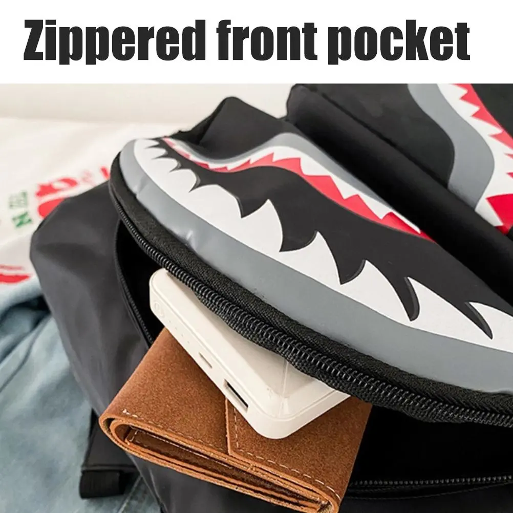 Graffiti Shark Backpack Personalized School Bag Bookbag Travel Bag Casual Daypack Halloween Christmas Birthday Gift for Teens Men Women