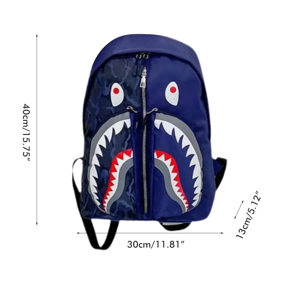 Graffiti Shark Backpack Personalized School Bag Bookbag Travel Bag Casual Daypack Halloween Christmas Birthday Gift for Teens Men Women