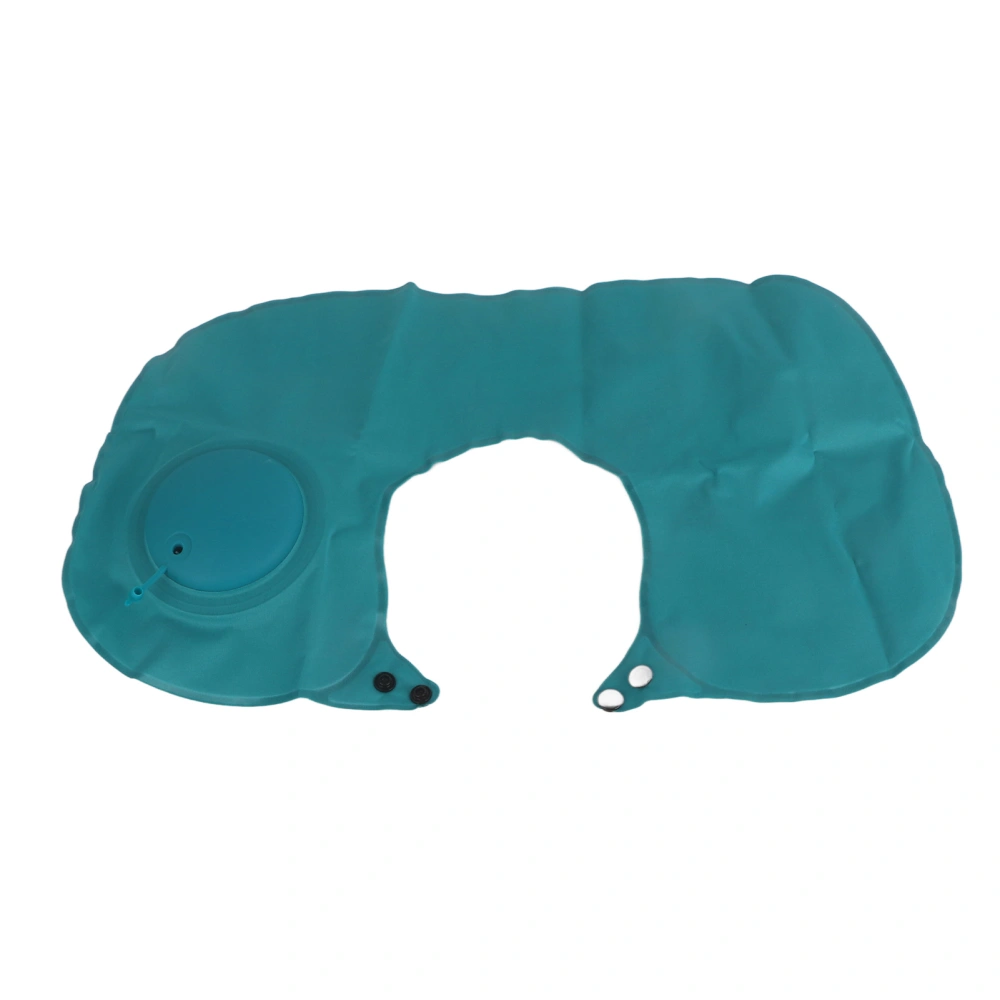 Inflatable Travel Pillow Outdoor Portable U Shaped Neck Pillow Inflatable Camping Air Pillow Peacock Blue