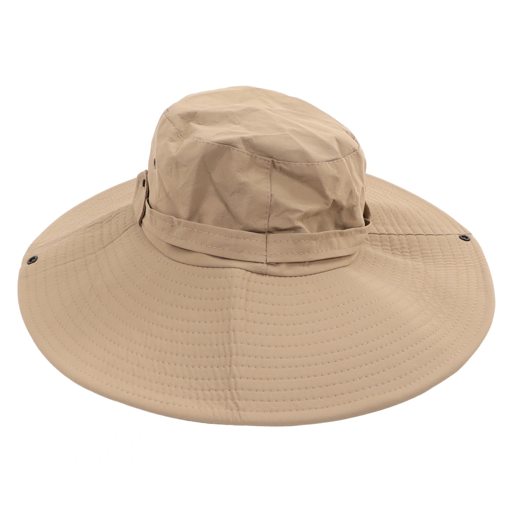 Fishing Hat Over UPF 50 UV Protection Adjustable Waterproof Versatile Wide Brim Bucket Hat for Outdoor Fishing Khaki