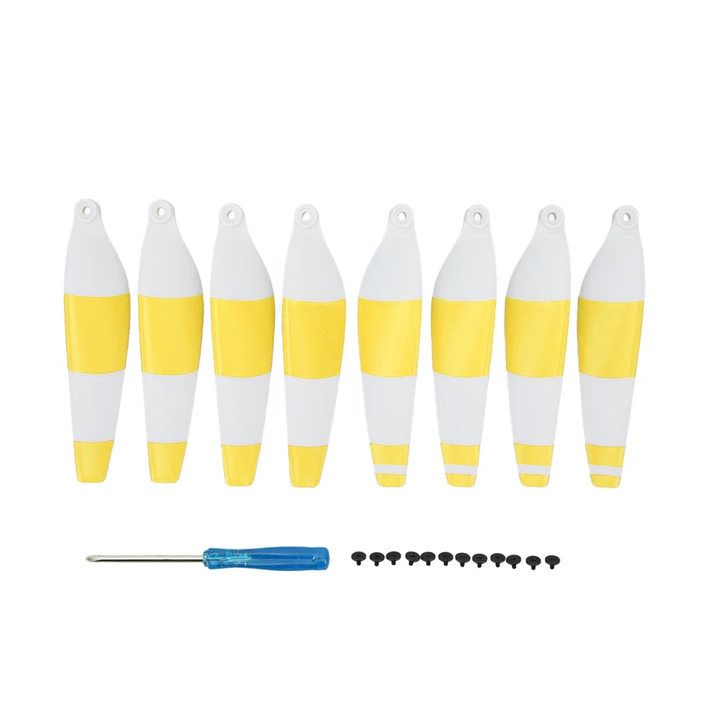 Drone Propellers Colors Unmanned Aerial Vehicle Blade Accessories UAV Propellers Wings 2 Pairs for Mini 3 Pro Yellow White