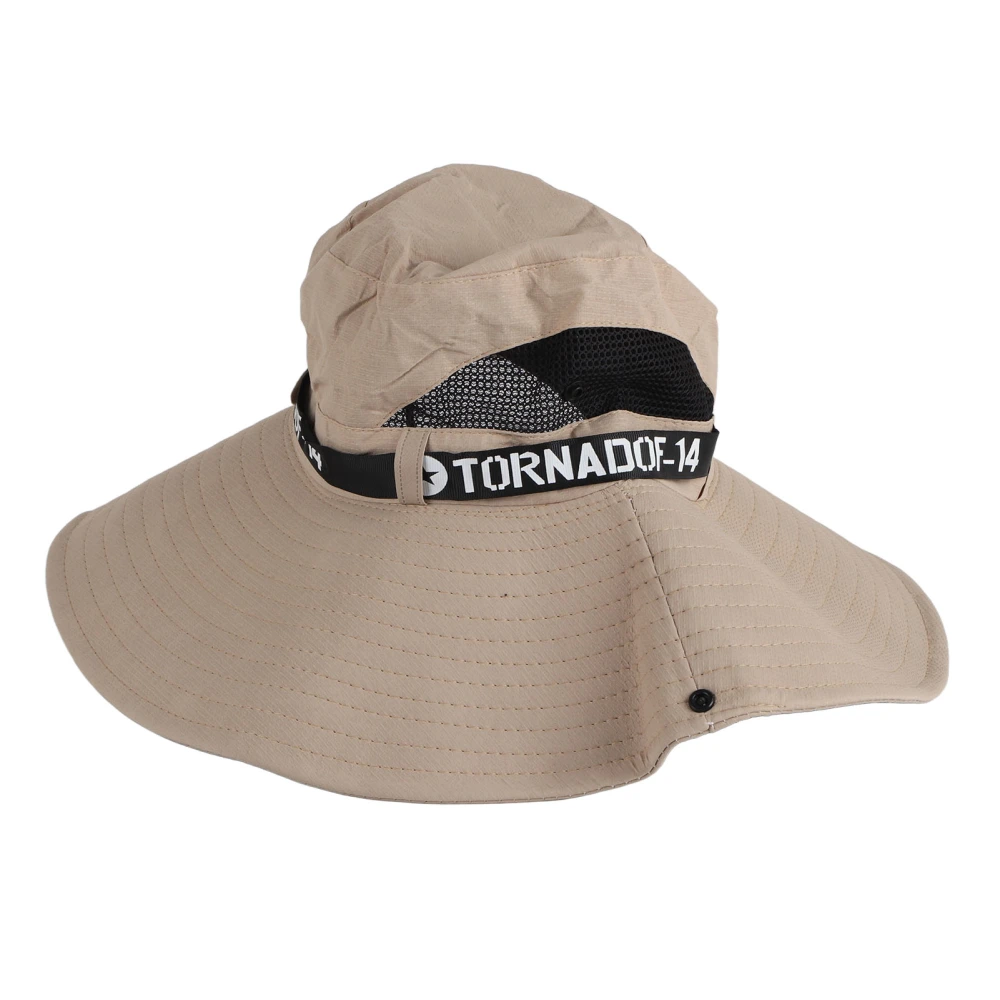 Male Sun Hat Summer Fashionable Big Brim Semi Breathable Men Fisherman Hat for Outdoor Beige