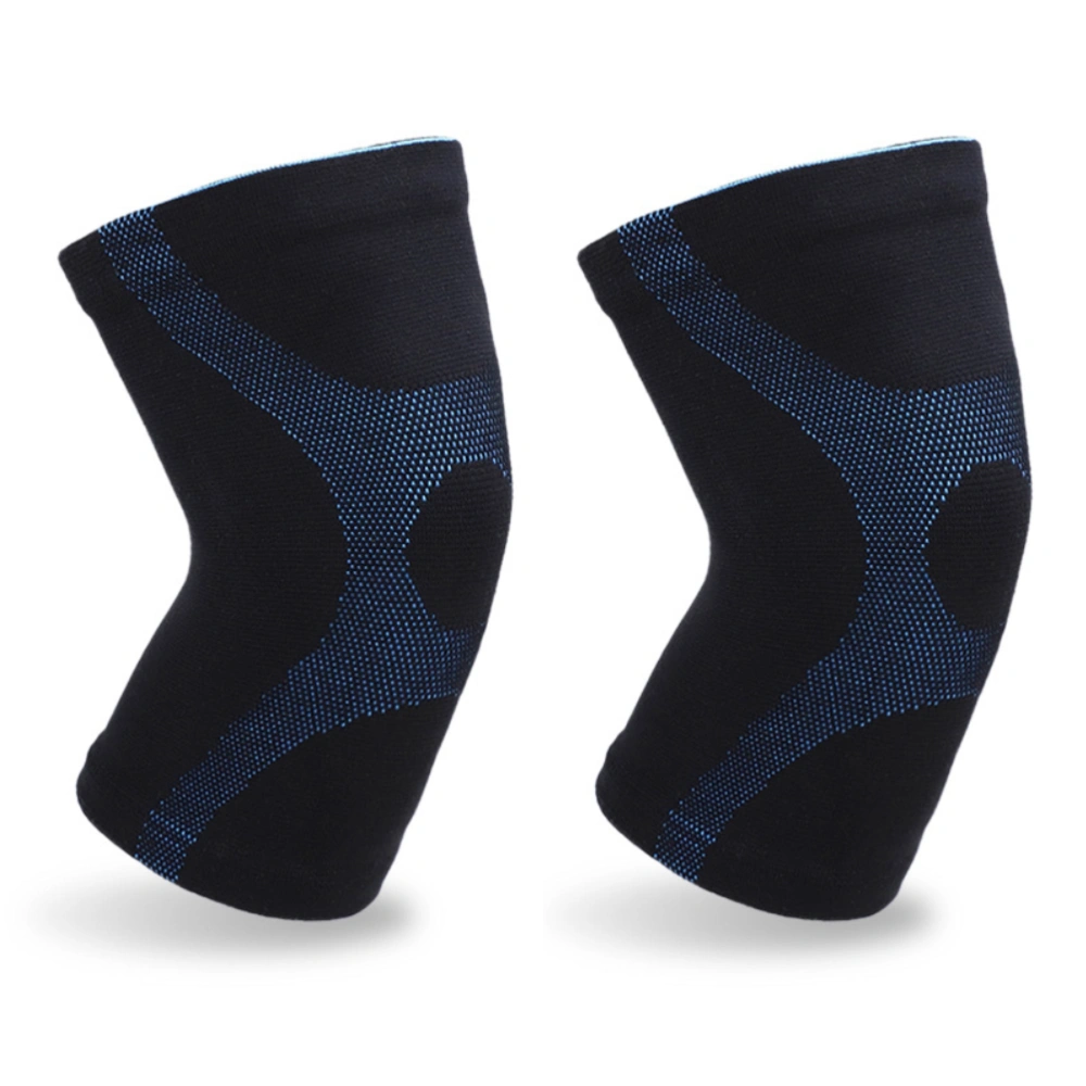 2Pcs Knee Brace Elastic Breathable Knit Sports Knee Support for Men Women Running Volleyball