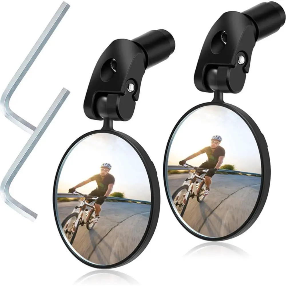 Bike Mirror 360° Adjustable Rotatable Handlebar Mirror Convex Mirror with 2 Allen Wrench for Outdoor Cycling Mountain Road Bike