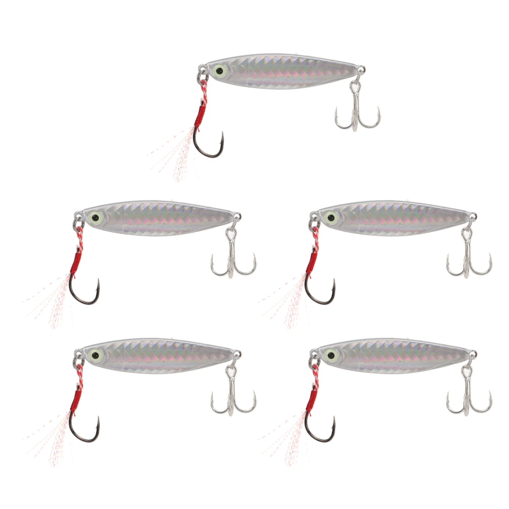 5Pcs 20g Vib Fishing Bait Metal Vib Hard Fishing Lure Artificial Hard Lures Fake Bait Silver