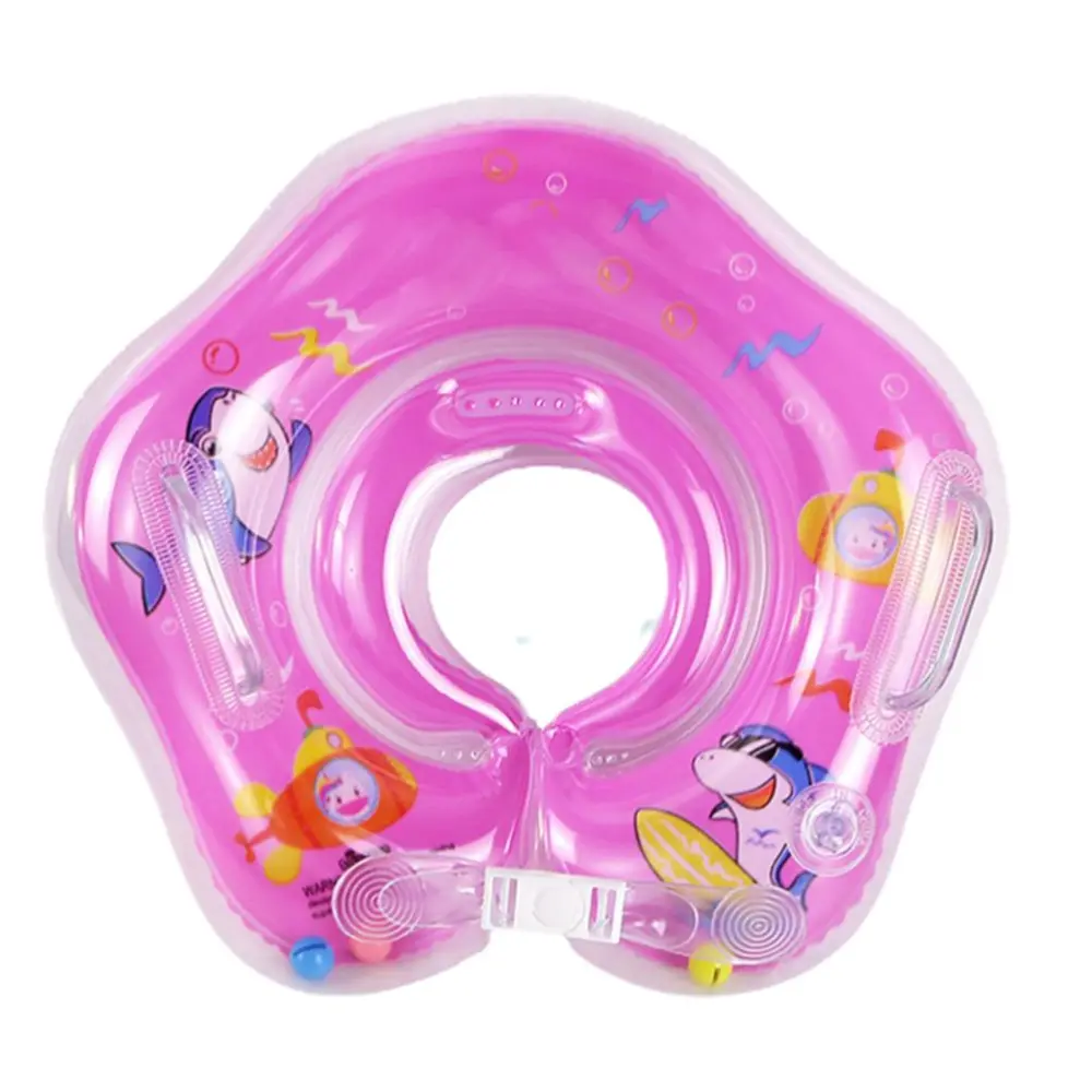 Baby Swimming Float Ring Cartoon Inflatable Double Airbag Thick Neck Pool Floats Swim Water Toys for Kids Children