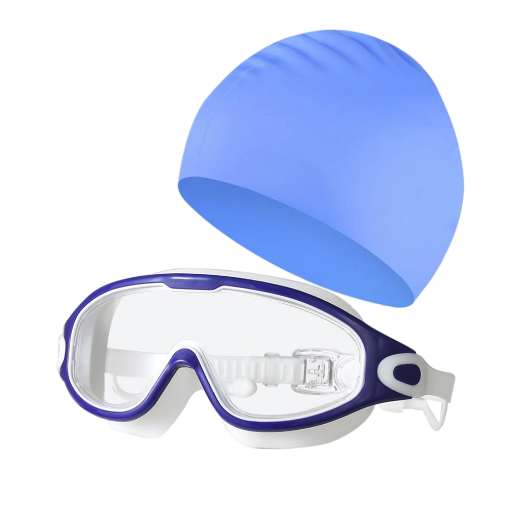 Swimming Goggles Swimming Set Anti Fog Swim Glasses Silicone Swim Hat Pack for Adults Men Women