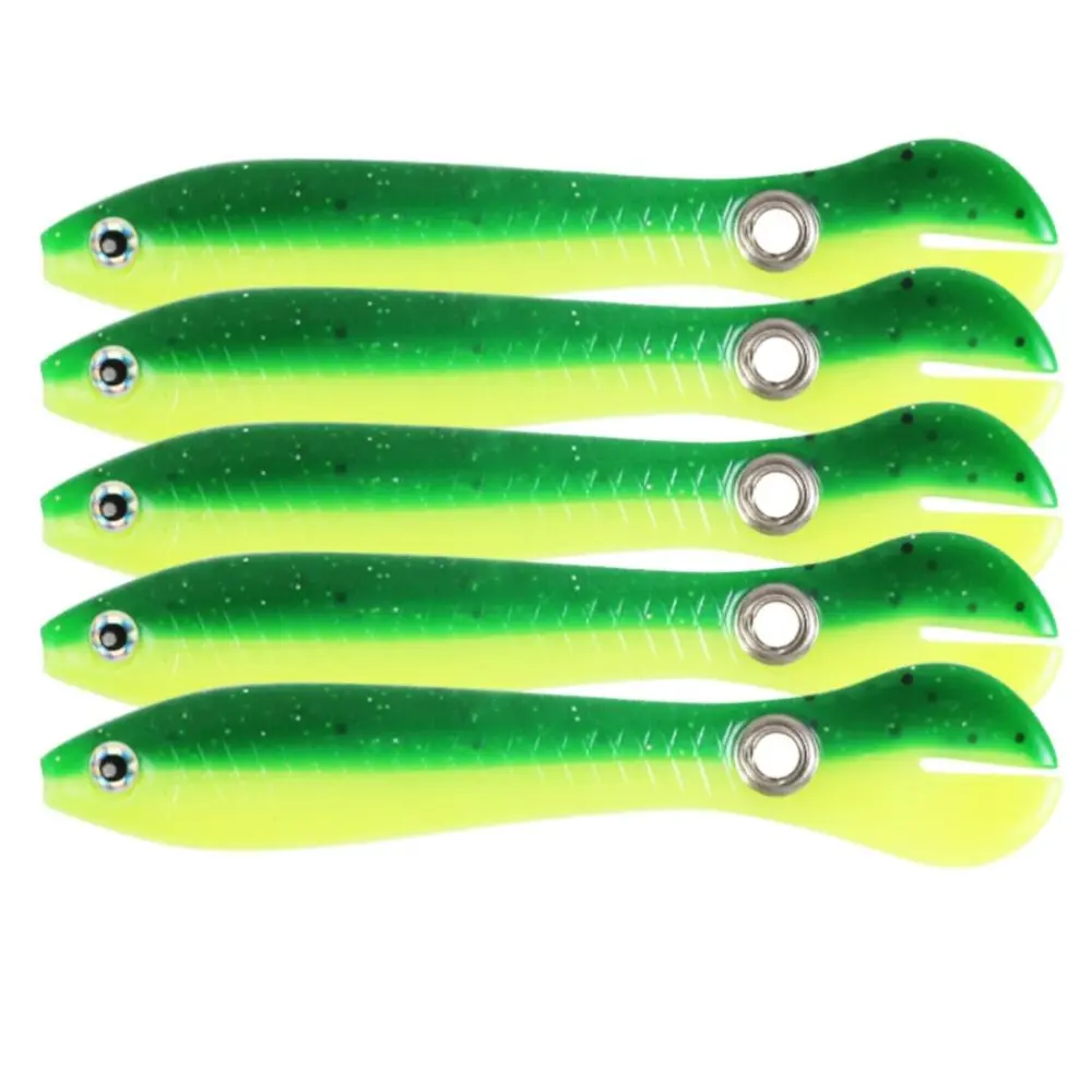 5Pcs 10cm 6g Soft Fishing Lures Bionic Loach Soft Bait Soft Paddle Tail Fishing Swimbaits Lures for Bass Trout