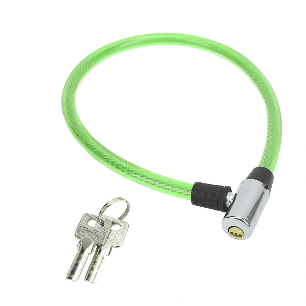 Bike Lock Cable Sturdy Durable Steel Wire Portable Wide Application Easy Operation Cable Lock for Bike Motorcycle GateGreen