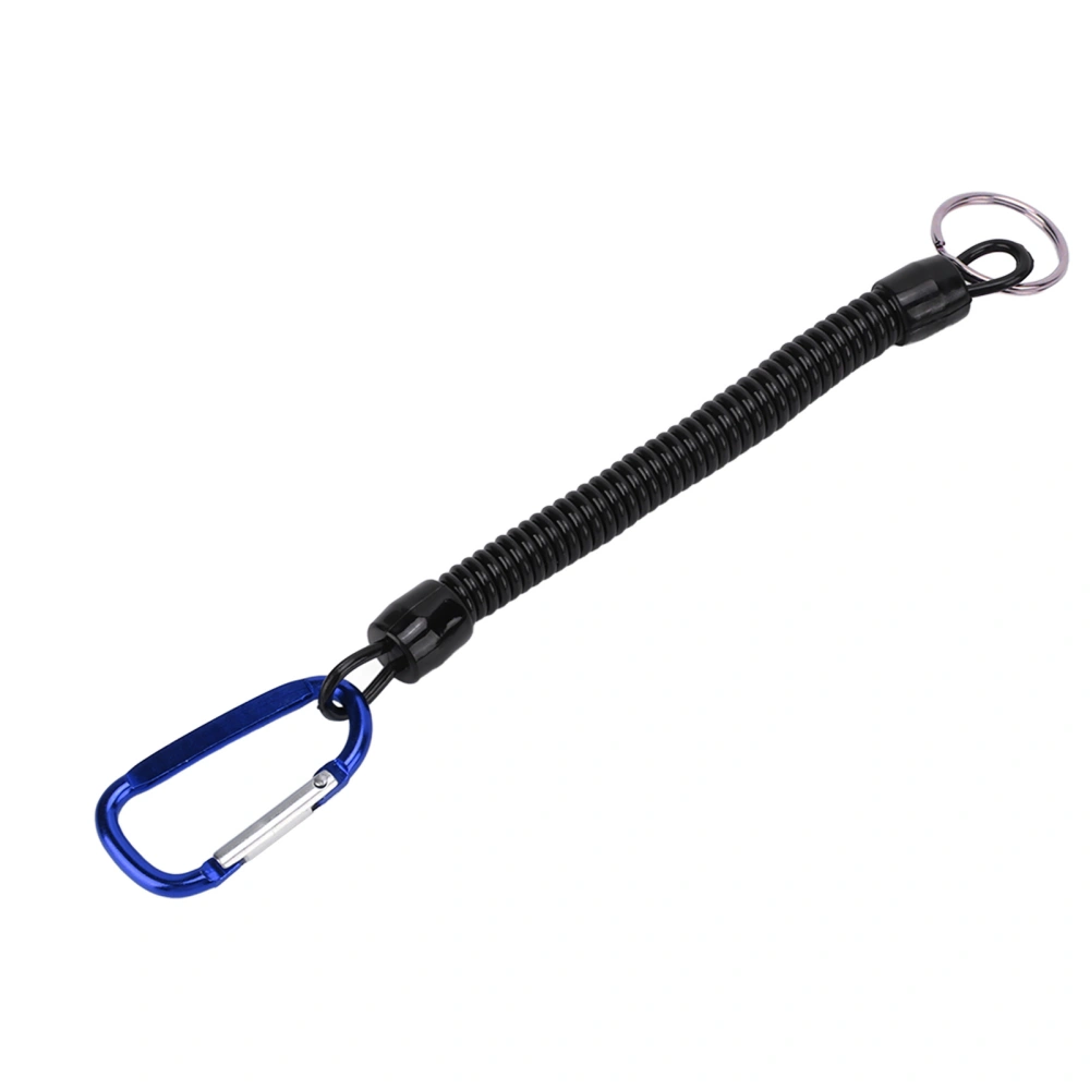 Retractable Spring Elastic Rope Security Gear Tool Anti Lost Keychain Fishing LanyardBlue