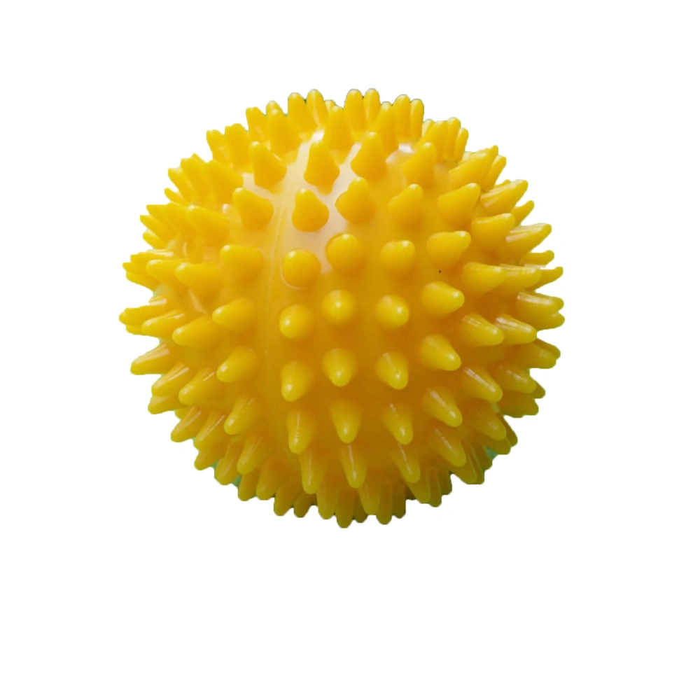 7.5cm PVC Spiky Hard Massage Ball Trigger Point Sport Hand Foot Pain Fasciitis RelieverYellow