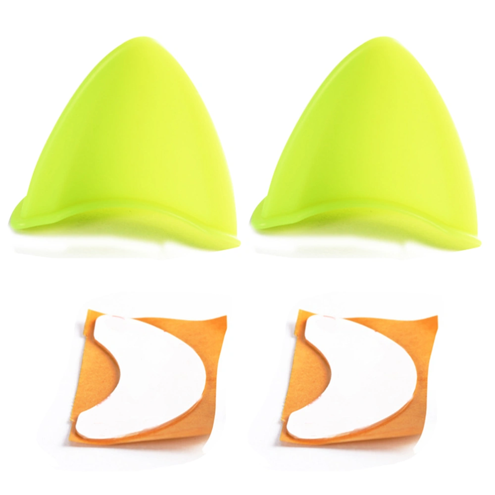 2Pcs Silicone Cat Ears with Tapes Cute Helmet Accessories for Helmet Ski Helmet Motorcycle Helmet (Helmet Not Included)