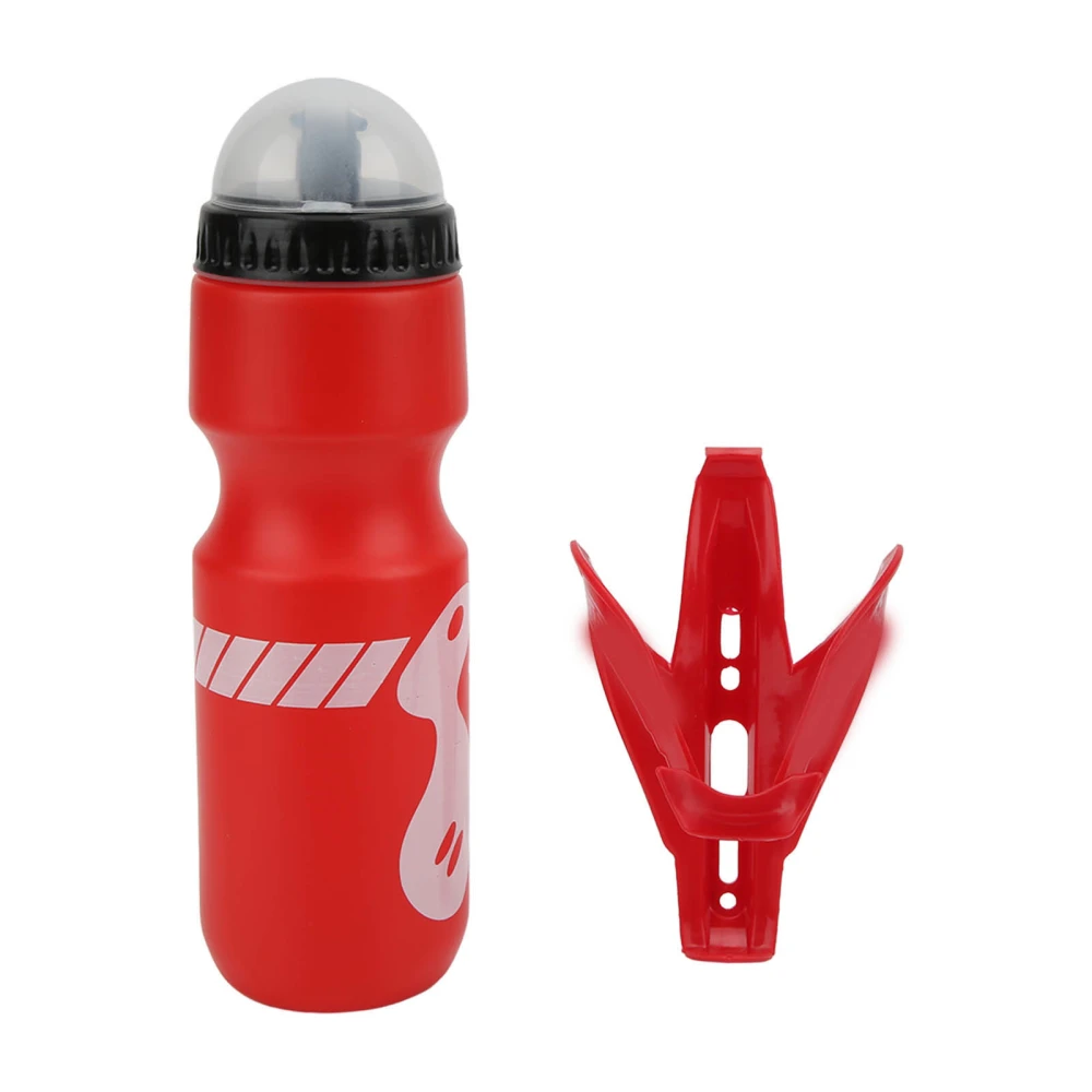 750ml Cycling Water Drink Bottle with Holder Dustproof Cover Portable Bike Plastic Kettle