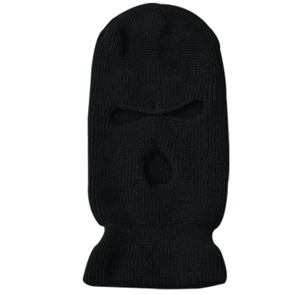 3 Holes Balaclava Knitted Face Cover Winter Windproof Breathable Ski Face Cover for Men Women Outdoor Cycling Skiing Running