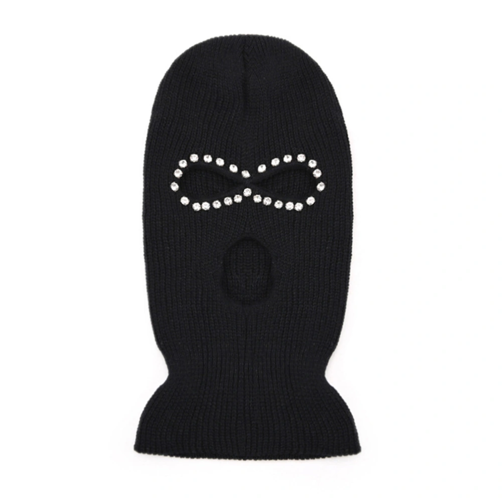 3 Holes Balaclava Knitted Face Cover Winter Windproof Breathable Ski Face Cover for Men Women Outdoor Cycling Skiing Running