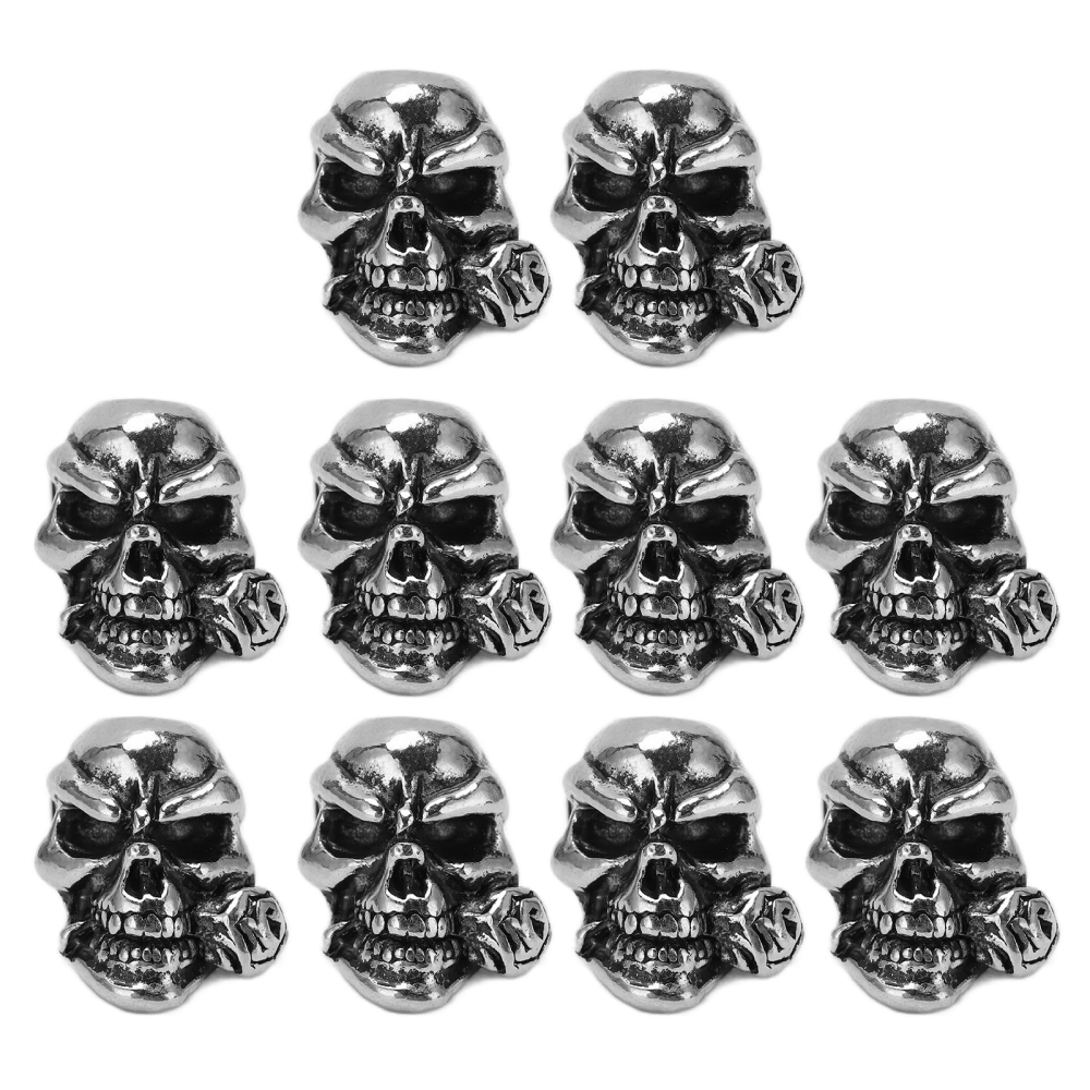 10PCS Knife Skull Beads Alloy DIY Umbrella Rope Pendant for Knives Umbrella Ropes Keychains