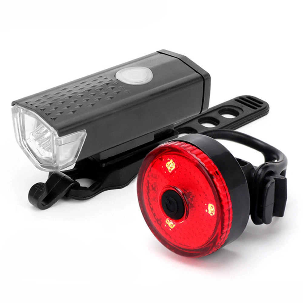 LED Bike Light Set USB Rechargeable Bike Light Front Light and Rear Light Set IPX4 Waterproof Cycling Light for Mountain Bikes Road Bikes