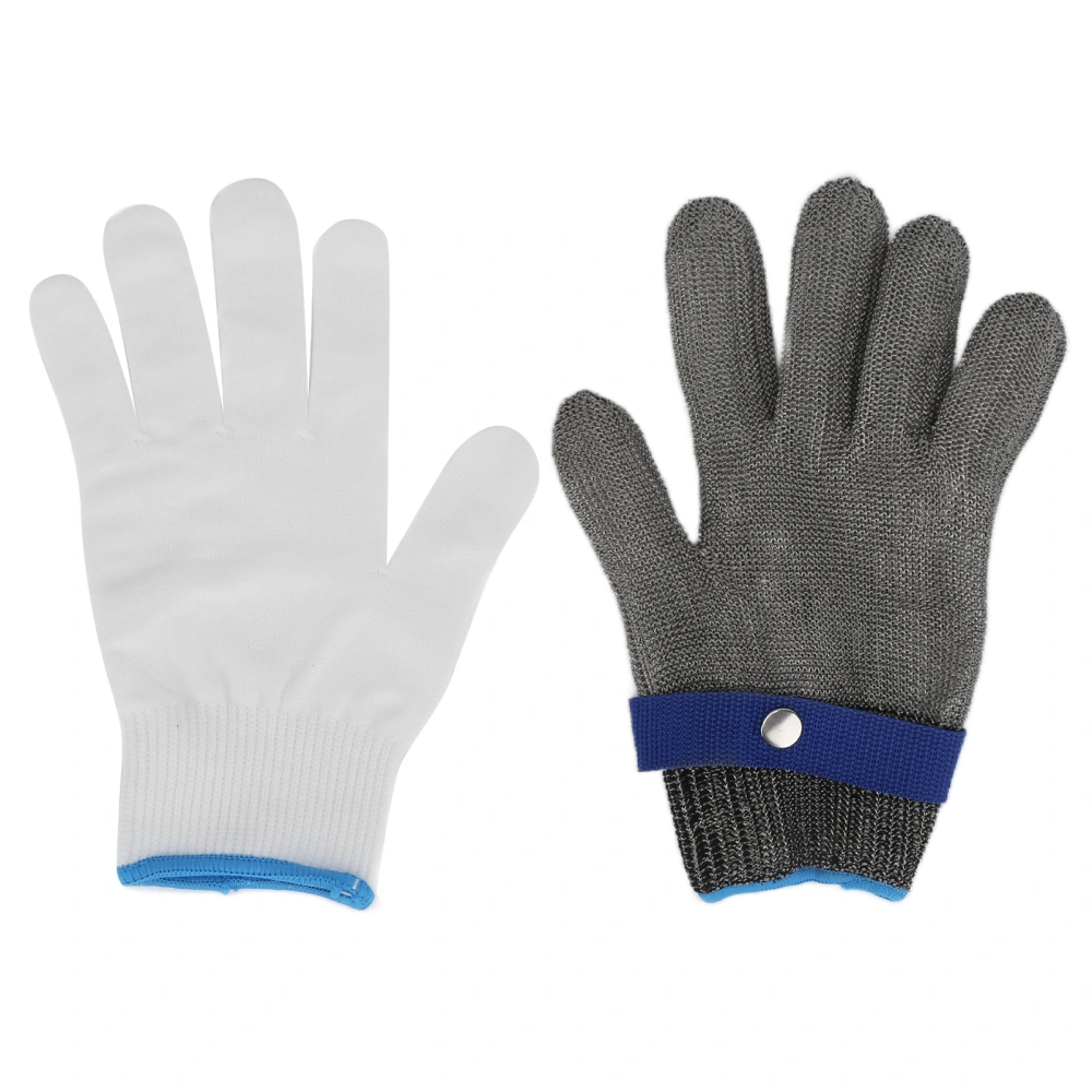 Work Gloves Ambidextrous and High Performance Stainless Steel Cut Resistant Gloves XL Size