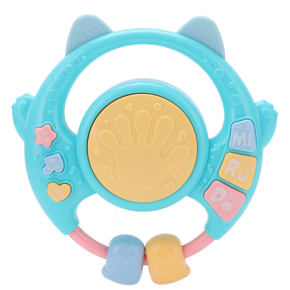 Baby Drum Toy Chewing Hand Drum Toy Musical Sound Plaything for Infant Toddler Early Education