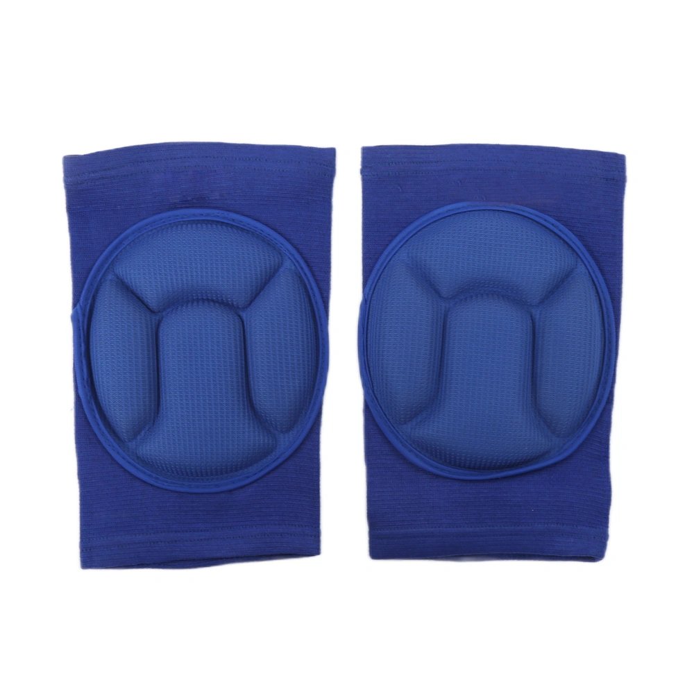 2pcs Protective Knee Pads Thick Sponge Anti Slip Collision Avoidance Knee Sleeve for Outdoor ExerciseBlue M