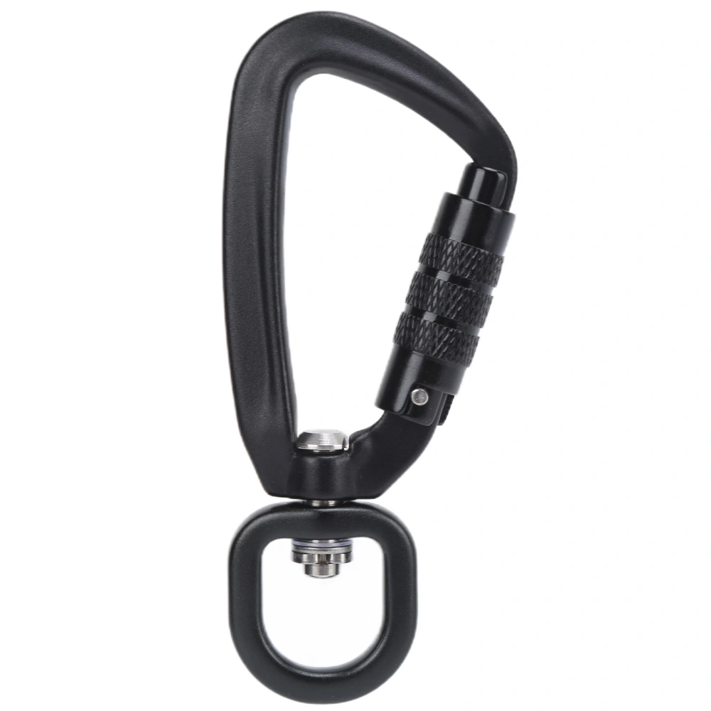 Carabiner Clip Auto Locking 360 Rotational Hook Accessory for Dog Leash Hammocks BackpacksBlack