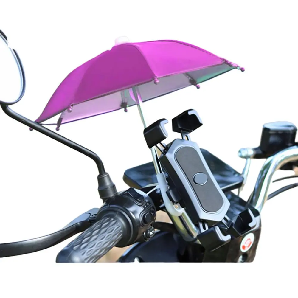 Phone Sunshade Phone Holder Umbrella Mini Parasol Toy Umbrella for Bike Mobile Phone Holder