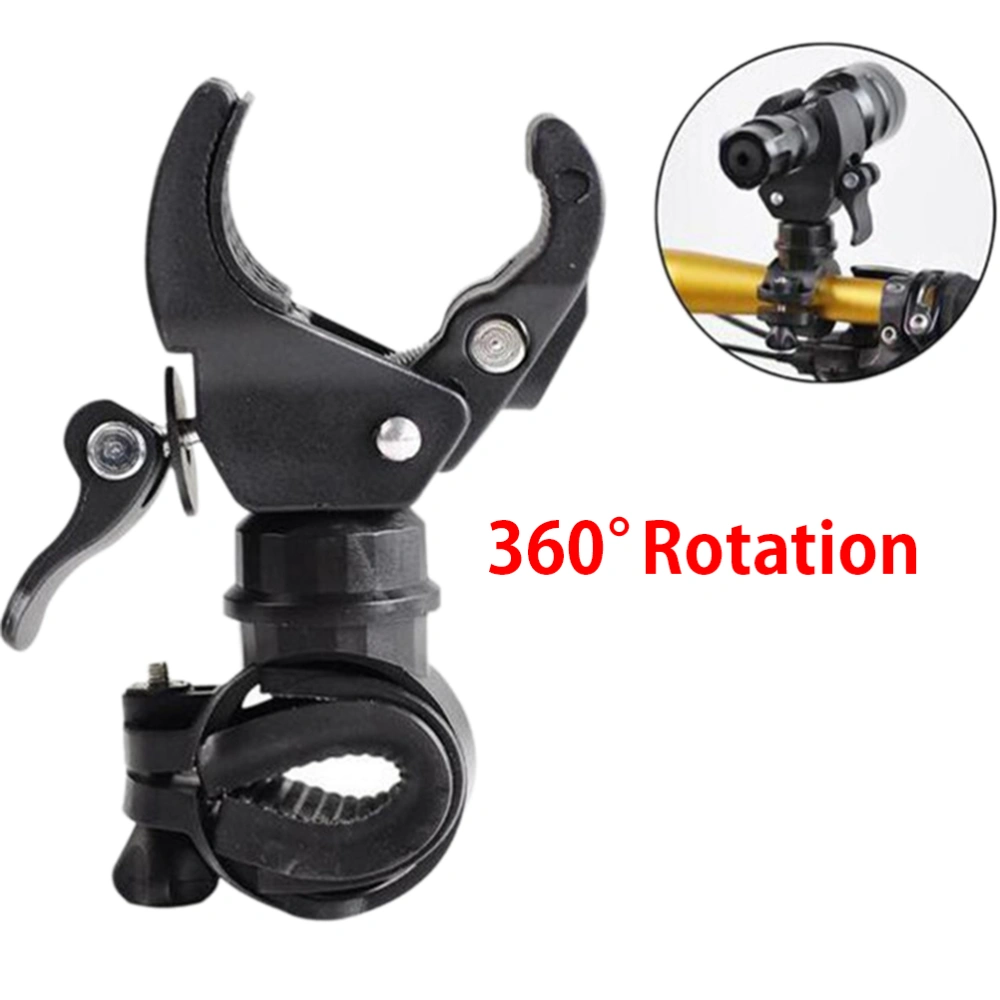 Bike Light Holder Non Slip Universal 360 Degree Rotating Handlebar Mount LED Flashlight Clamp Lamp Holder