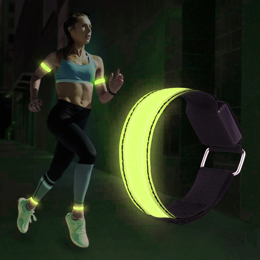 1pc Luminous Arm Bands USB Reflective Band Bracelets for Outdoor Jogging Running Sport