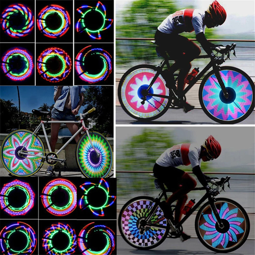 32 Attractive Patterns Bike Light Double Display Spoke Light Riding Light Warning Light