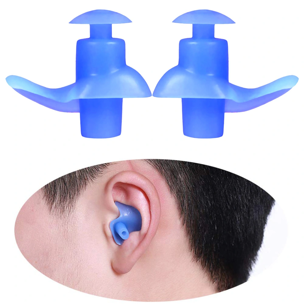 1 Pair Waterproof Silicone Swimming Earplugs for Adult Swimmers Children Diving Soft Anti Noise Ear Plug